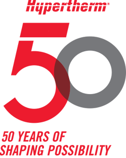 Logotipo da Hypertherm 50 anos