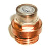 Example of consumable with an off center burn