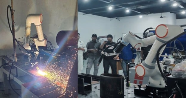 Cobots cutting metal