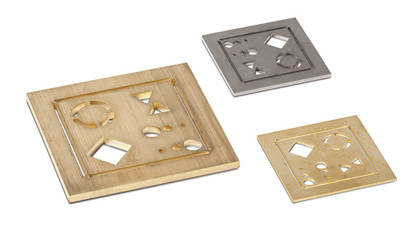 Brass and titanium cut samples