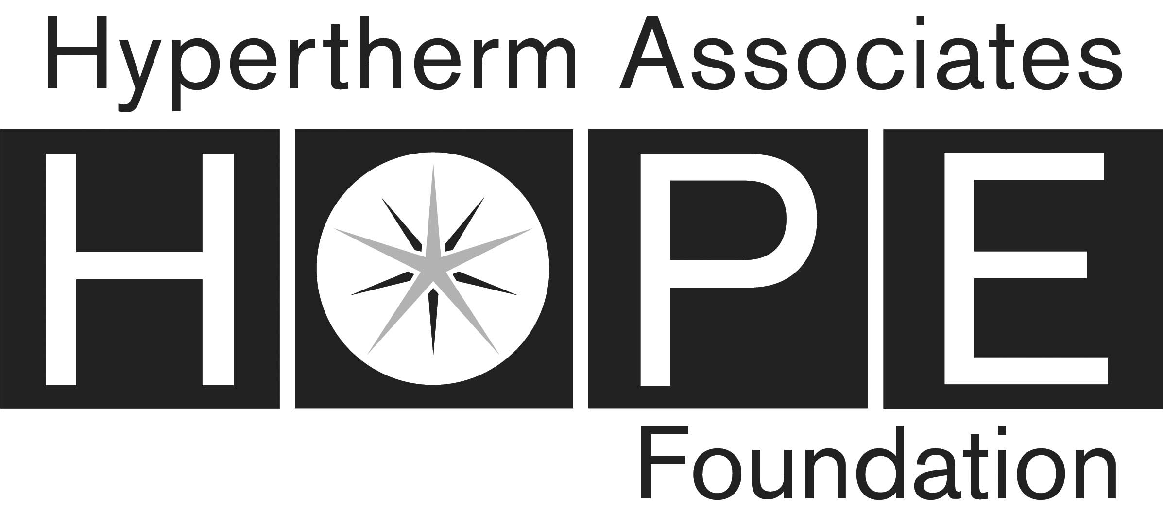 HOPE Foundation logo in black and white