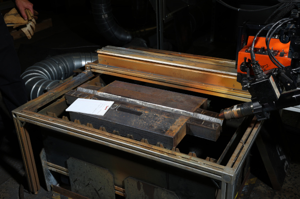 Image of plasma gouging setup