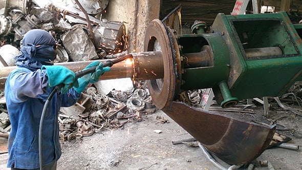 Scrap cutting with Duramax Hyamp Long torch