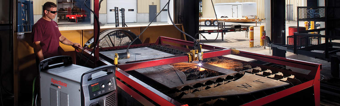 Plasma cutting on a CNC table image