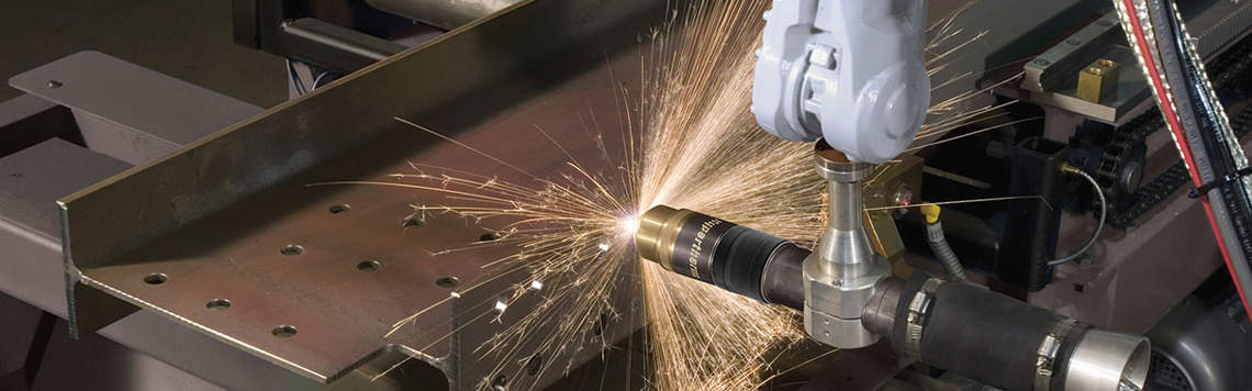 Plasma cutting structural steel