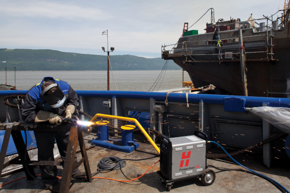 Gouging shipbuilding