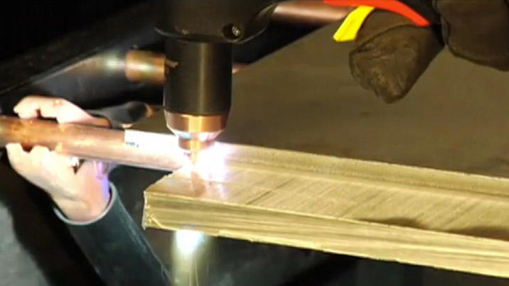 Powermax45 - handheld cutting 12mm aluminum