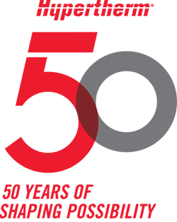 Logotipo da Hypertherm 50 anos