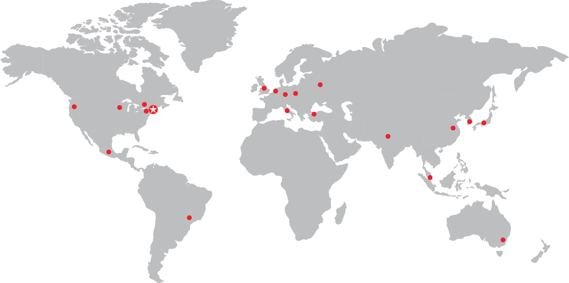 Map of Hypertherm offices worldwide