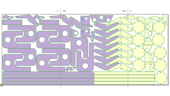 ProNest software - reposition work zones
