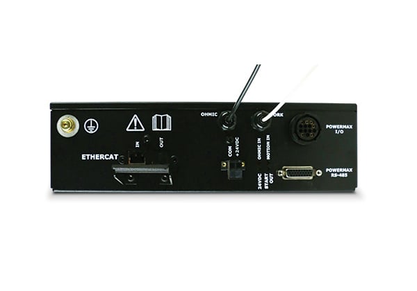Powermax EtherCAT インターフェイスアダプターの前面