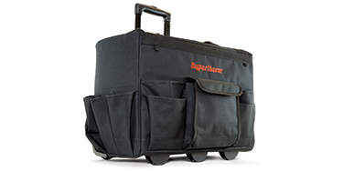 Hypertherm rolling tool bag for protesting and transporting plasma cutting systems and accessories.