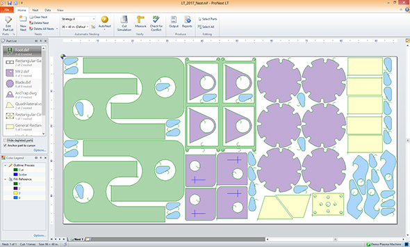 ProNest material nesting software