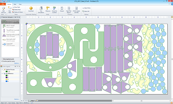 ProNest DXF nesting software