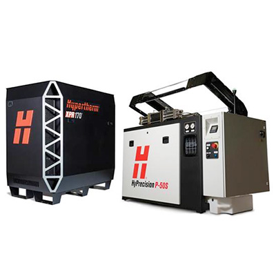 XPR170 plasma system and HyPrecision Predictive waterjet pump