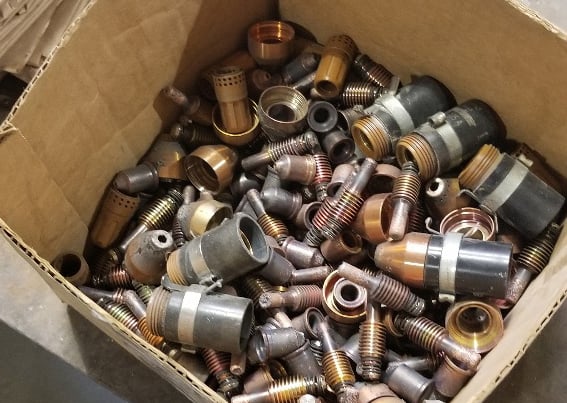 Boîte de consommables pour plasma classique à différents niveaux d’usure